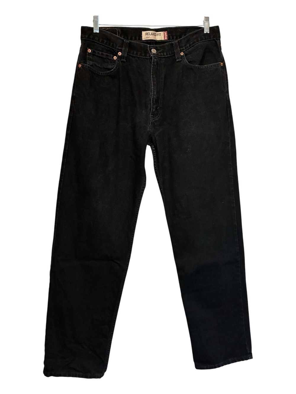 Vintage Levi's 550 Relaxed Fit Black Denim Jeans Mens 36x30 Made In Mexico